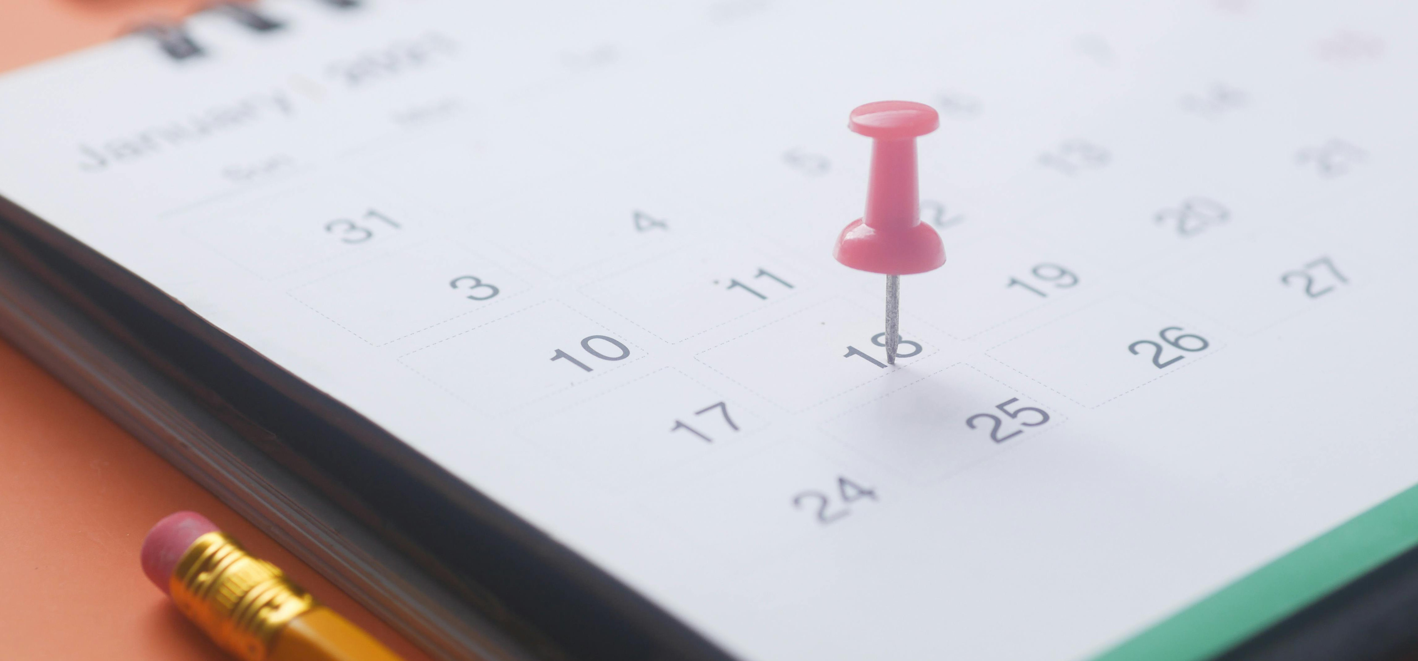 Abbildung eines Kalenderblatts